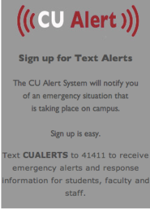 Cumberland University SMS alerts