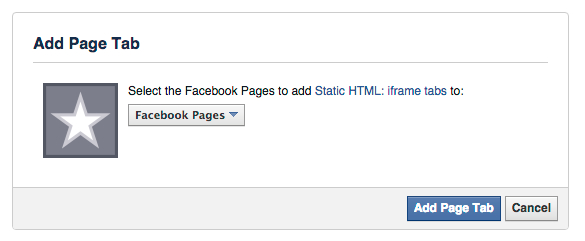 facebook add page to tab