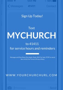 Example Advertising for Church Text Opt-In
